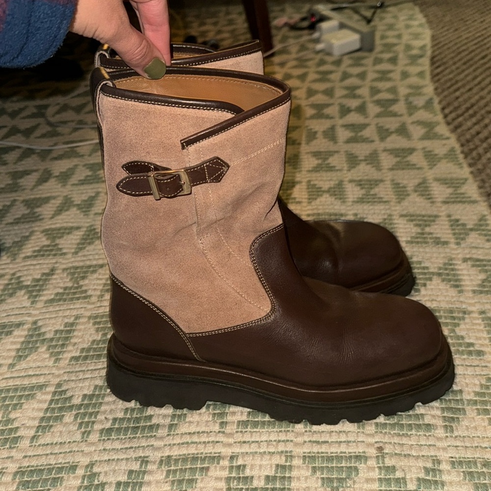 Free People Brown Moto Boots